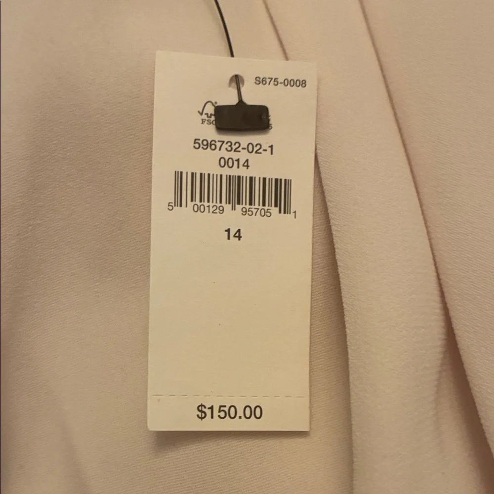 NWT Banana Republic Sleeveless Cowl Neck Wide-Leg Jumpsuit in Ivory Sz. 14 - Picture 2 of 3